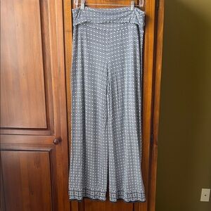 Navy/White Max Studio Wide Leg Pants